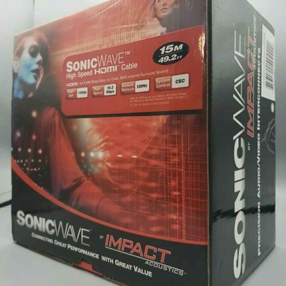 NEW in box SonicWave high speed HDMI professional cable 50ft LONG